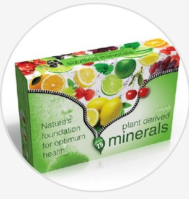 Natures Minerals plant-derived minerals package design